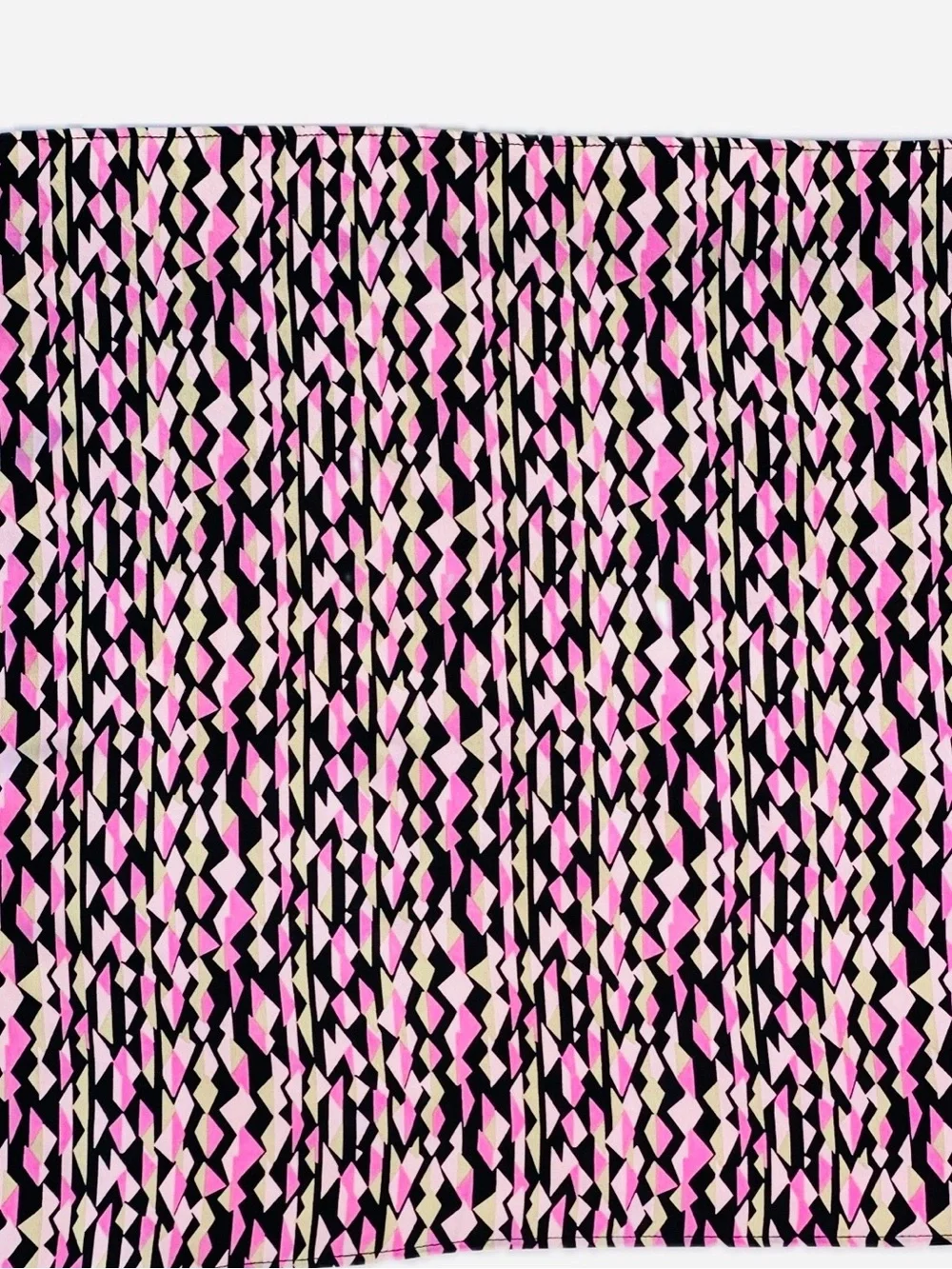 NWT SILKLETTE Pink Diamonds 100% Fine Silk Kerchief Scarf PINK/WHITE/BLACK